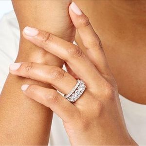 Radiance by Absolute™ Simulated Diamond 3-piece Eternity Ring Set